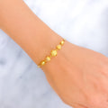 Evergreen Posh 22k Gold Orb Flexi Bangle Bracelet 