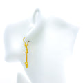 Shiny Dangling Chain 21k Gold Hanging Earrings 