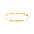 Glimmering Embossed 22k Gold Bangle Bracelet 