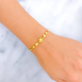 Elegant Palatial 22k Gold Orb Flexi Bangle Bracelet