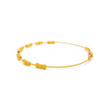Modish Sleek-Lined 22k Gold Bangle Bracelet 