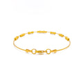 Modish Sleek-Lined 22k Gold Bangle Bracelet 