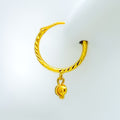 Lovely Petite 21k Gold Bali Earrings 