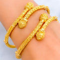 Luxurious Intricate 22k Gold Pipe Bangles