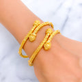 Luxurious Intricate 22k Gold Pipe Bangles