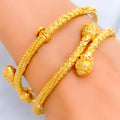 Luxurious Intricate 22k Gold Pipe Bangles