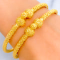 Majestic Beadwork 22k Gold Pipe Bangles 