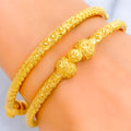 Majestic Beadwork 22k Gold Pipe Bangles 