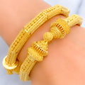 Unique Extravagant 22k Gold Pipe Bangles 