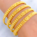 Gorgeous Graceful Floral 22k Gold Bangles