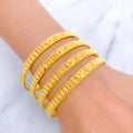 Gorgeous Graceful Floral 22k Gold Bangles