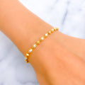 Delicate Single Line 22k Gold Pearl Bracelet 