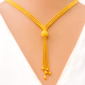 Everlasting V Shaped 22k Gold Necklace Set 
