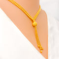 Everlasting V Shaped 22k Gold Necklace Set 