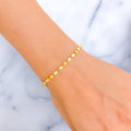 Delightful Evergreen 22k Gold Pearl Bracelet 