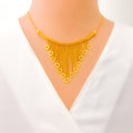 Special Dangling Heart 22k Gold Necklace Set 