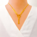 Eclectic Heart Shaped 22k Gold Necklace Set 
