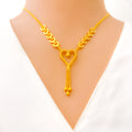 Eclectic Heart Shaped 22k Gold Necklace Set 