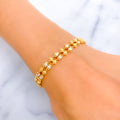 Bright Radiant 22k Gold Pearl Bracelet