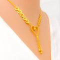 Eclectic Heart Shaped 22k Gold Necklace Set 
