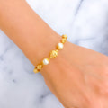 Majestic Multi Chain 22k Gold Pearl Bracelet 