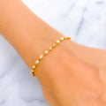 Special Dainty 22k Gold Pearl Bracelet 
