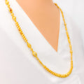Beautiful Etched 22k Gold Long Necklace 