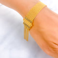 Special Shimmery Flat Chain 21k Gold Bracelet