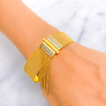 Decadent 21k Gold Flat Chain Bangle Bracelet