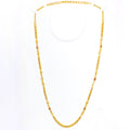 Beautiful Etched 22k Gold Long Necklace 