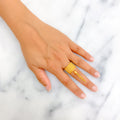 Magnificent Flat Chain 21k Gold Ring