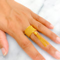 Magnificent Flat Chain 21k Gold Ring