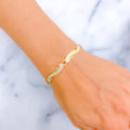 wavy-two-tone-floral-22k-gold-bangle
