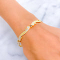 wavy-two-tone-floral-22k-gold-bangle