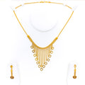 Special Dangling Heart 22k Gold Necklace Set 
