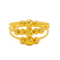 Bold Festive 22K Gold Orb Ring 