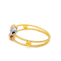 Modest Majestic Three Bead 22K Gold Ring 