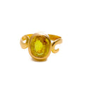 Upscale 22K Gold 5CT Yellow Sapphire Ring 