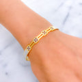 Alternating Geometric 22k Gold Bangle 