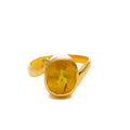 Delightful 22K Gold 4CT Yellow Sapphire Ring 