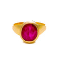 Exclusive Oval 22K Gold 7.5CT Ruby Ring 