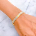 Stylish Subtle 22k Gold Flower Bangle 