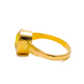 Sparkling Bright 22K Gold 7.5 CT Yellow Sapphire Ring 