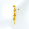 Dazzling Leaf Adorned 22k Gold Earrings 