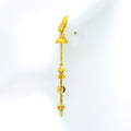 Contemporary Dangling Chain 22k Gold Earrings 