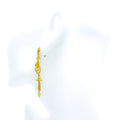 Ritzy Floral Loop 22k Gold Earrings 