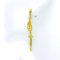 Ritzy Floral Loop 22k Gold Earrings 
