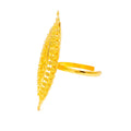 Traditional Domed 22k Gold Elongated Marquise Ring 