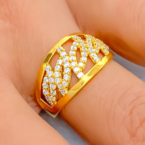 14K Gold Filled Ring with Clear CZ Solitaire | AVIV
