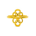 Symmetrical Dual Finish 22k Gold Ring